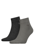 Grey Calvin Klein Men's Quarter Socks 2 pack  Men