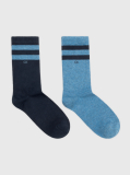 Blue 2 Pack Crew Socks  Men