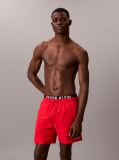Red Double Waistband Swim Shorts - Intense Power  Men
