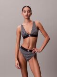 Black Triangle Bralette - Graphic Monogram Microfibre Stretch  Women