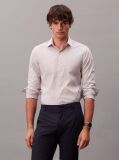 Red Slim Fit Micro Print Non Iron Shirt  Men