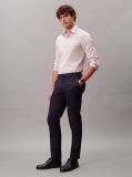 Red Slim Fit Micro Print Non Iron Shirt  Men