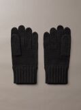 Black Pure Cotton Beanie and Gloves Set  Men