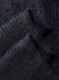 Black Monogram Embroidery Fluffy Ribbed Scarf  Women