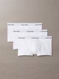 White 3 Pack Low Rise Trunks - Icon Cotton Stretch  Men
