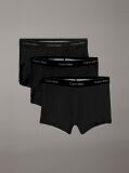 Black 3 Pack Trunks - Icon Cotton Stretch  Men
