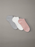 Pink 3 Pack Ankle Socks  Women