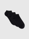 Black 3 Pack Men Sneaker Socks  Men