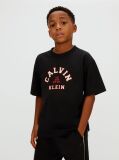 Black Relaxed Varsity Logo T-Shirt  Boys