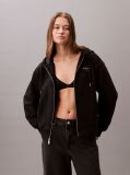 Black Monogram Zip Up Hoodie  Women