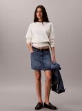 White Textured Knit Monogram Jumper  Women