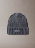 Grey Cotton Cashmere Blend Beanie  Men