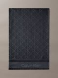 Black Soft Tonal Logo Scarf  Men