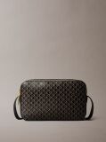 Black Allover Monogram Logo Camera Bag  Women