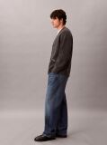 Grey Soft Wool V-Neck Cardigan  Men