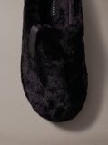 Black Faux Fur Slippers  Women