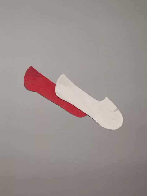 Red Calvin Klein Mid-Cut Men's Footie 2 pack  Men