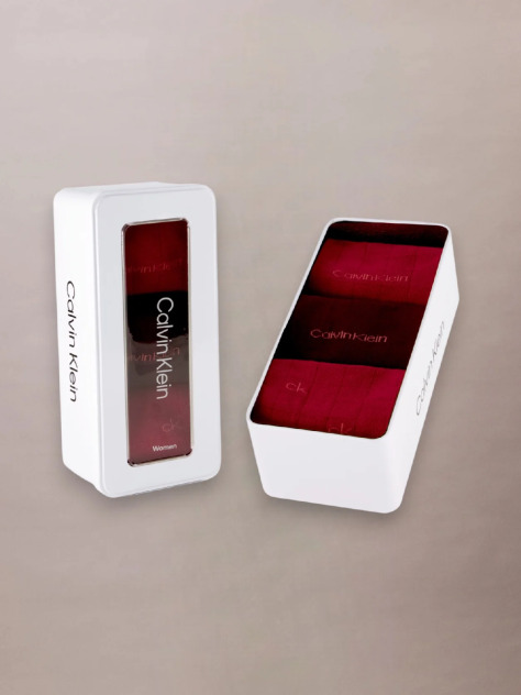 Red Women's Classic Socks 3 Pack Gift Box  Women