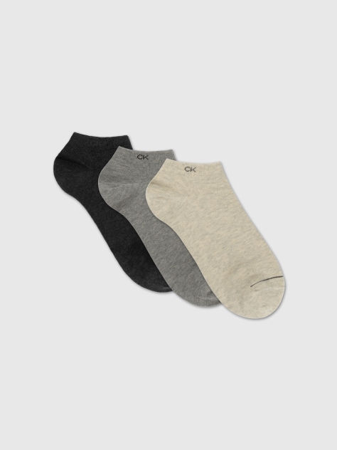 Grey 3 Pack Men Sneaker Socks  Men