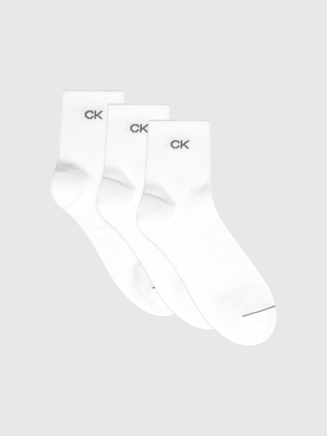 White 3 Pack Men Short Socks  Men