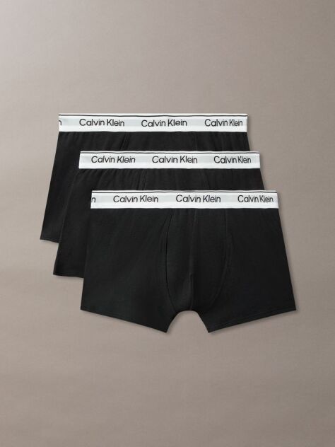Black 3 Pack Boys Trunks - Icon Cotton Stretch  Boys