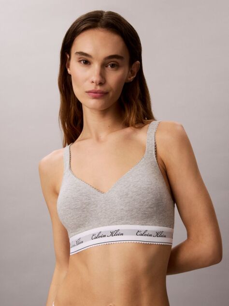 Grey Lift Bralette - Icon Cotton Script  Women