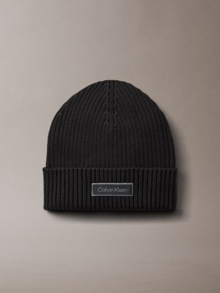 Black Pure Cotton Beanie and Gloves Set  Men