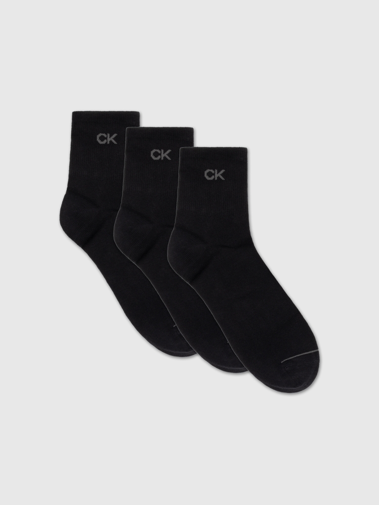 Black 3 Pack Men Short Socks  Men