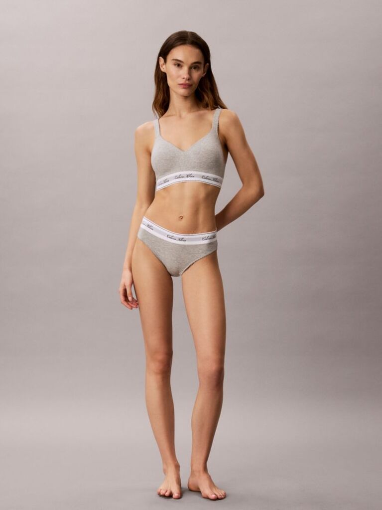 Grey Lift Bralette - Icon Cotton Script  Women