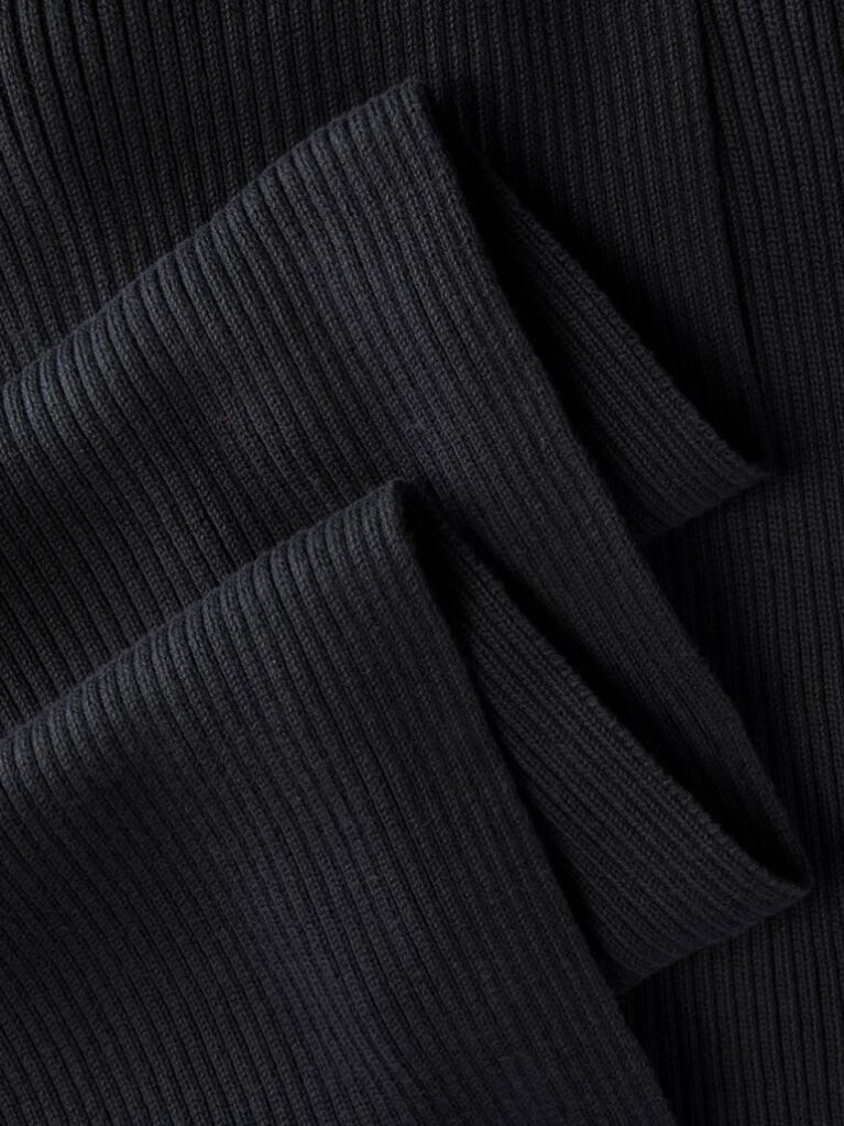 Black Cotton Scarf and Beanie Gift Set  Men