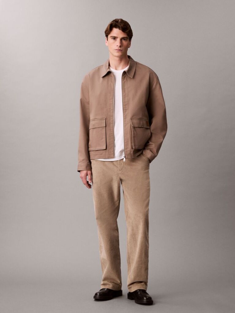 Khaki 90s Straight Corduroy Chino Pants  Men